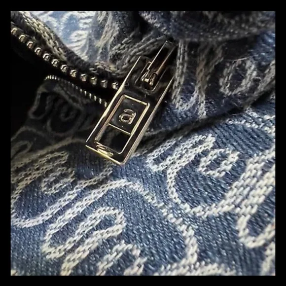 Alexander Wang Scrunchie Bag Small Denim Jacquard
